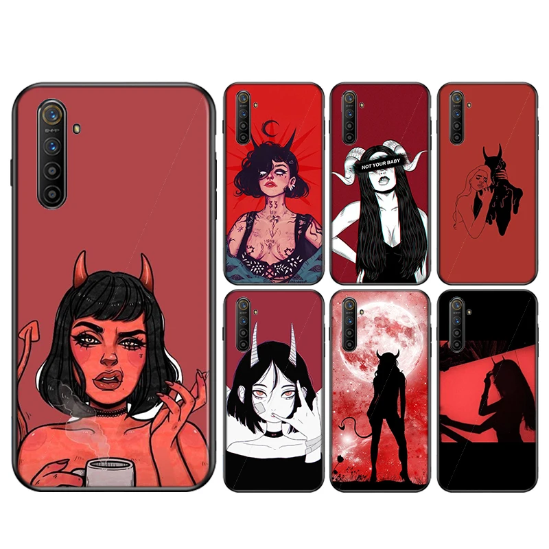 

Devil woman Silicone Cover For OPPO Reno 4 3 Pro 10X Zoom 2 Z F Realme ACE C2 X2 Pro 5G Phone Case