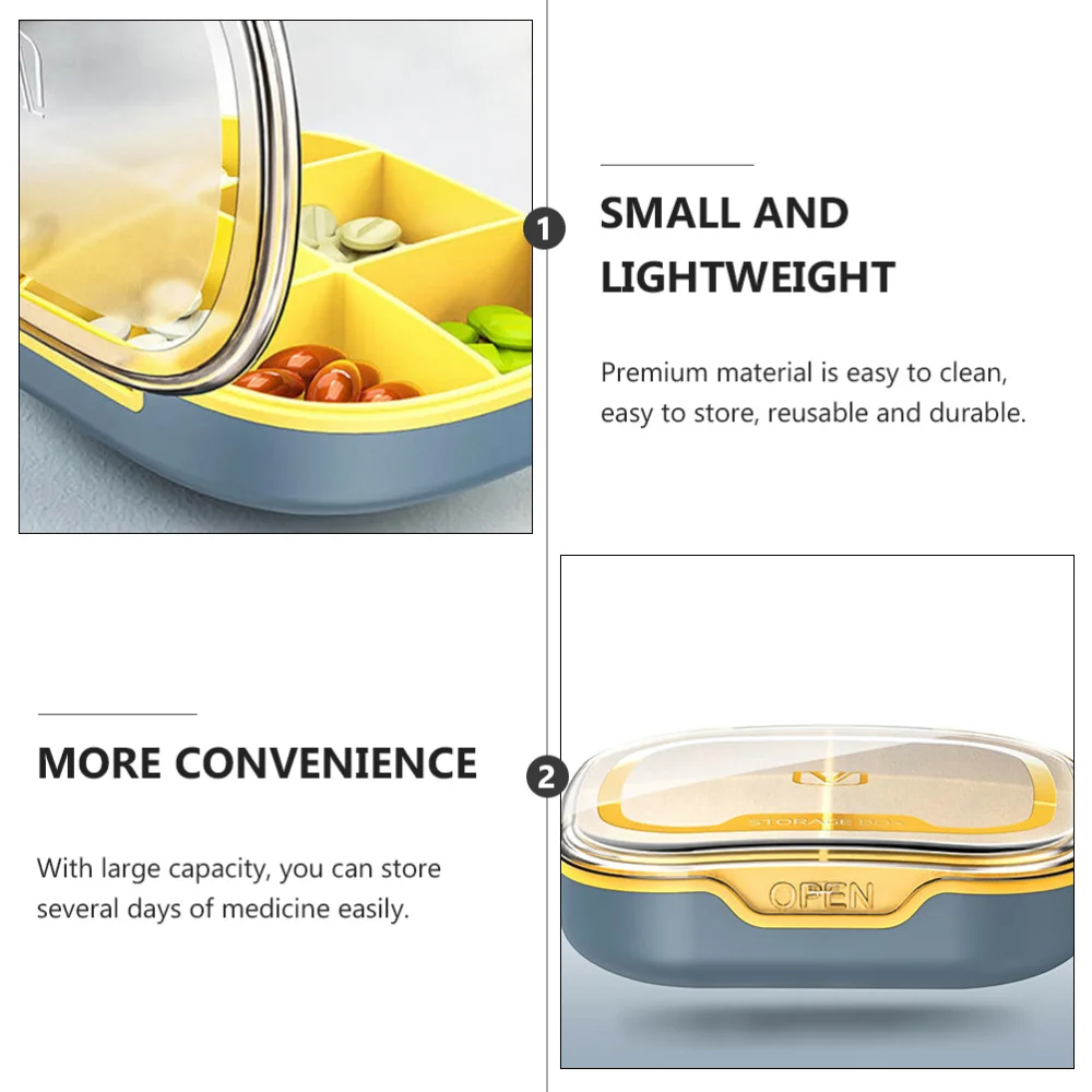 

Pill Storage Box Pill Organizer Box Portable Medicine Box Pill Container