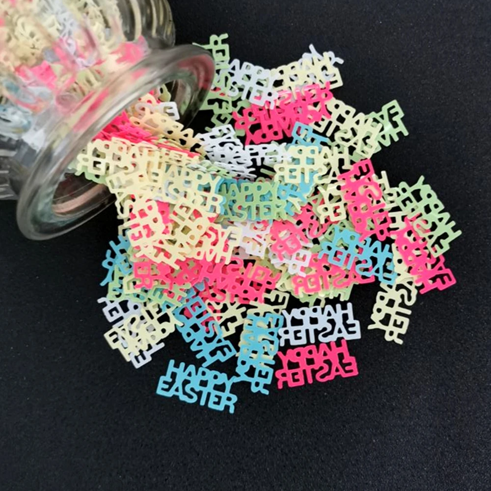 15g happy easter confetti egg rabbit table sparkly scatter decoration ornament home house decor easters day party supplies free global shipping