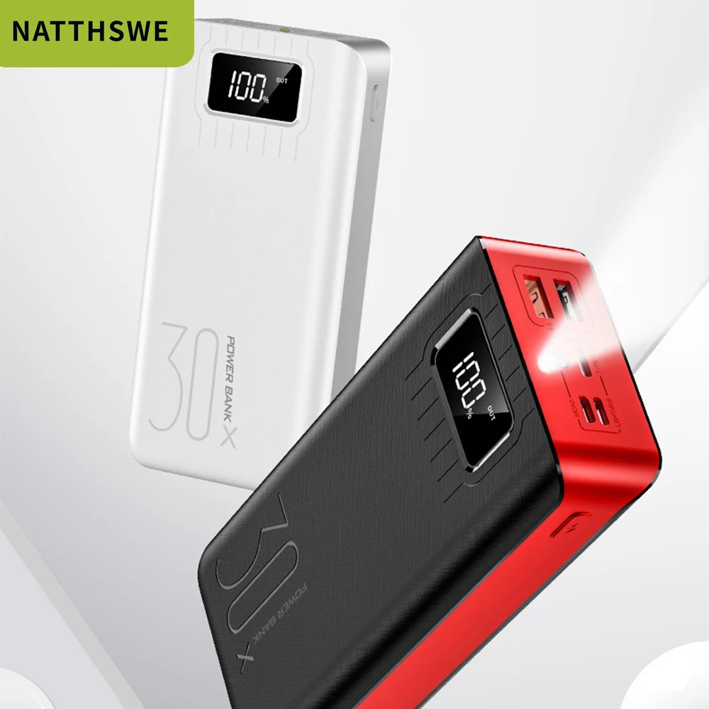 Портативный внешний аккумулятор NATTHSWE 20000 мАч для всех смартфонов Xiaomi быстрой