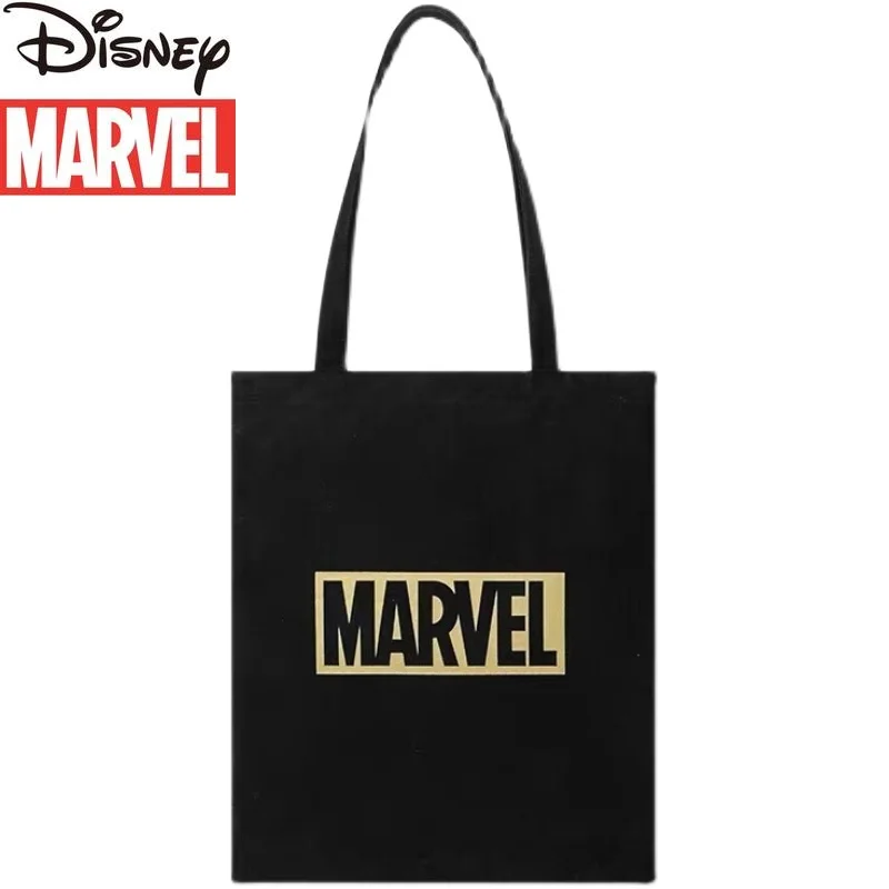 

2021 Disney Marvel Letter Shopping Bag Fashion Handbag Casual Shoulder Bag Environmental Protection Ladies Boutique Canvas Bag