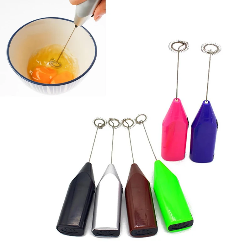 

Practical Mini Drink Stirrer Whisk Mixer Electric Egg Beater Frother Foamer Mini Handle Kitchen Tool-1PCS
