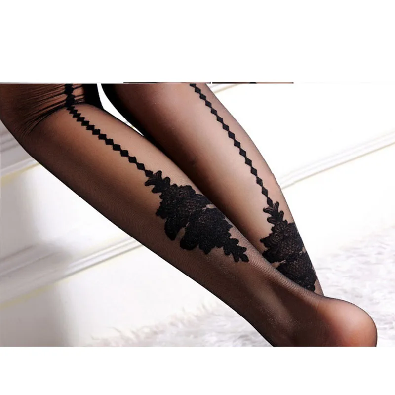 Прозрачные женские сексуальные бриджи в стиле ретро Чулочно носочные изделия со