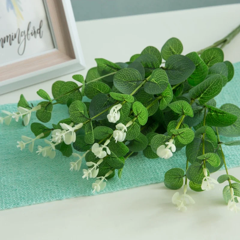 4 вилки 16 головок искусственный эвкалипт украшение для домашнего стола высокое