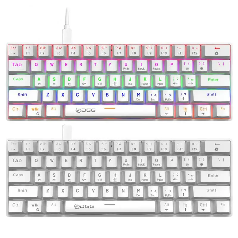 

Gaming Mechanical Keyboard 61 keys Game Anti-ghosting Blue Switch Color Backlit Wired Keyboard For pro Gamer Laptop PC