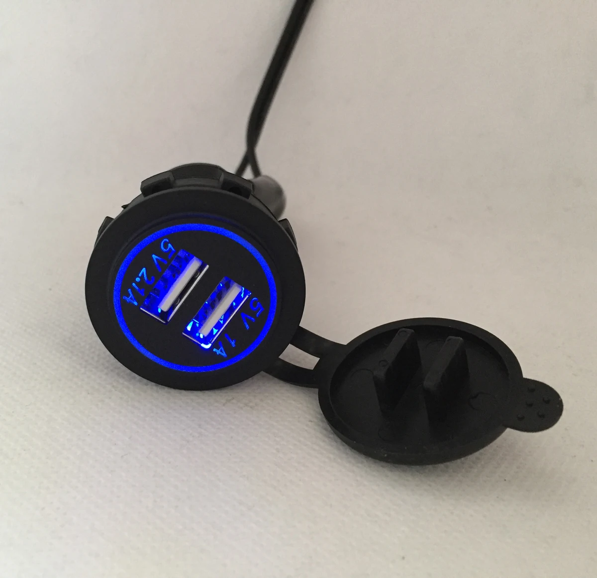 DIY 12V 24V двойной USB Автомобильное зарядное устройство розетка питания 1A & 2.1A для Ipad