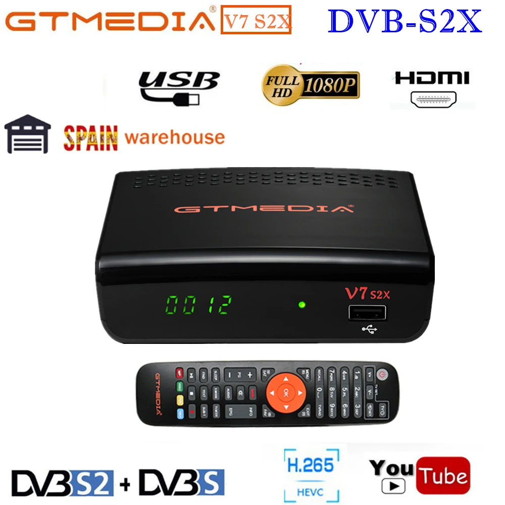 Горячая распродажа Gtmedia V8X DVB-S2X спутниковый телевизионный приемник с встроенным WIFI, такой же как V7S 2X OVA V7 HD H.265 1080P, поддержка CCCAM on.