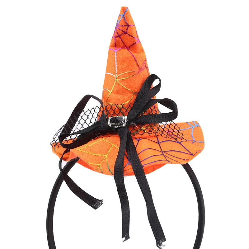 Повязка на голову в виде тыквы для Хэллоуина оранжевый головной убор ведьмы