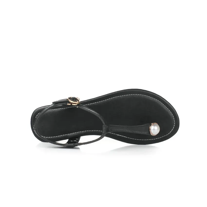 Женские сандалии QUTAA повседневные летние из искусственной кожи с закругленным