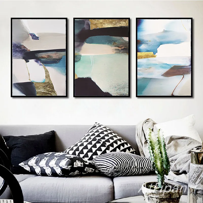 Абстрактный геометрический постер в скандинавском стиле граффити цветные блоки