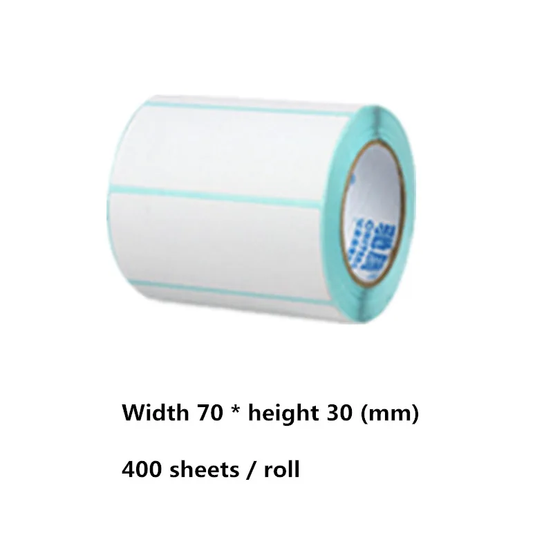 

Бумага для термопечати, ширина 70 * высота 30 мм, 400 листов в рулоне