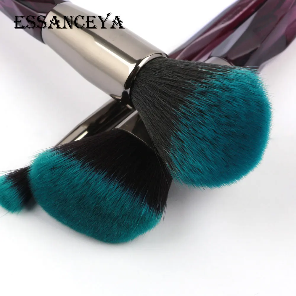 ESSANCEYA, 5/10 шт, набор профессиональных кистей для макияжа, красочные кисти для макияжа с бриллиантами, основа для макияжа, тени для век, косметические инструменты