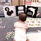 Черно-белая открытка игрушки для детей дошкольного возраста визуальные учебная карточка животные флеш-карты Монтессори обучающая игрушка для стимуляции
