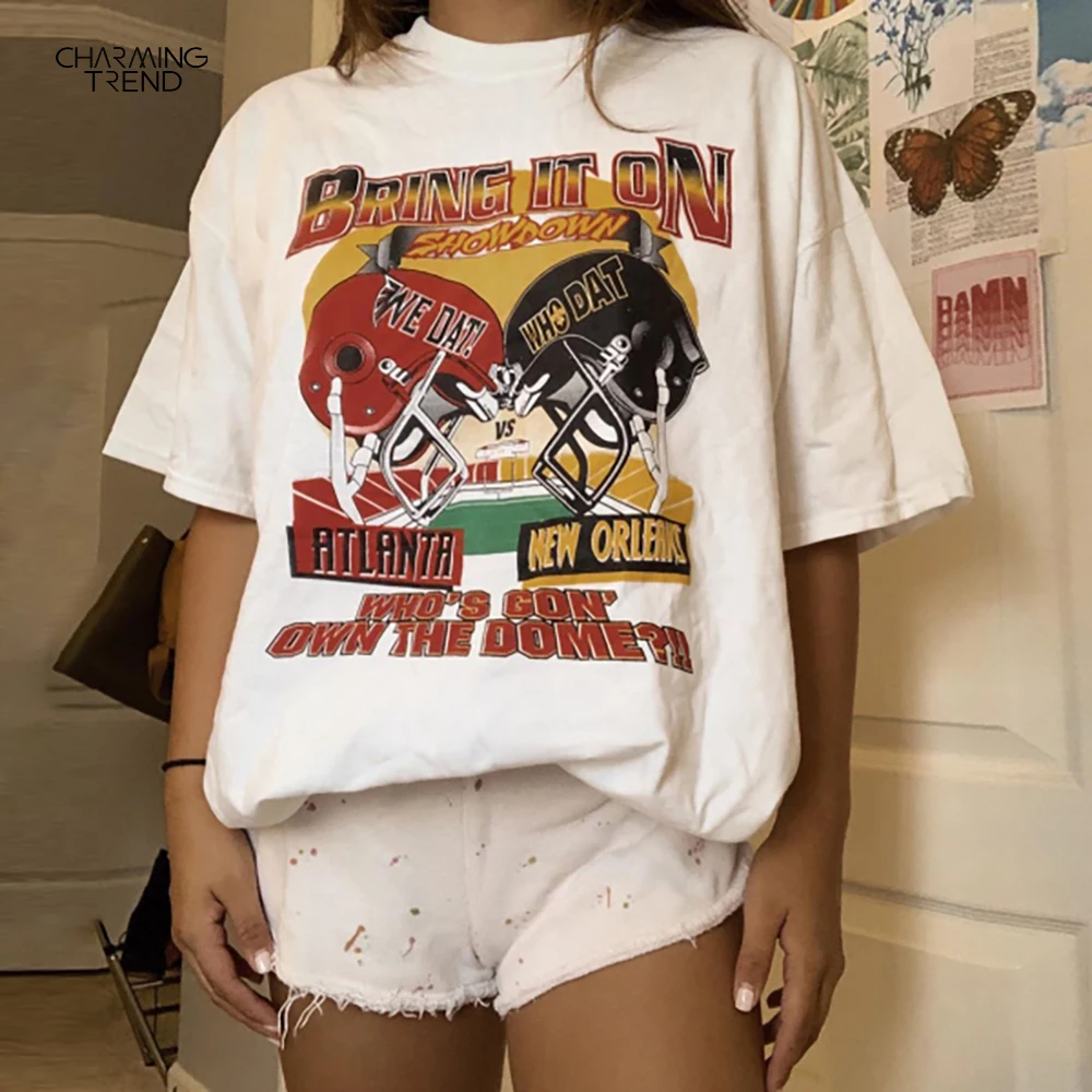 

Women’s Fashion Casual Short Sleeve Long T-shirt Summer Loose Oversize Street Style INS Tee Shirts Tops Plus Size Fit Female