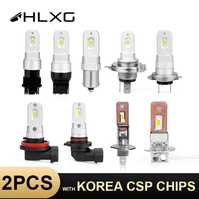 Чипы HLXG CSP 24 Вт H16 светодиодный ная лампа h11 Противотуманные фары светодиодные