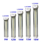 2G11 светодиодный ламповый светильник Pll светильник PL бар 4pin Epistar SMD рассеянный крышку 9 ваттов 12 ваттов 14 Вт, 15 Вт, 18 Вт, AC96-265V холодной теплый белый 220V 230V