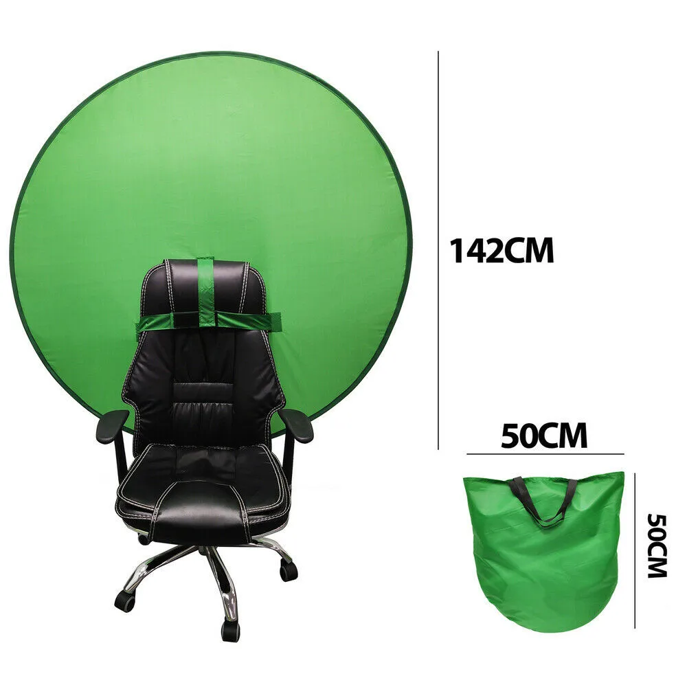

2021 Green Back Ground Photo Video Studio Blue Stool Screen Portable 4.65ft For Family Daily Stool Female Makeup Photo Stool