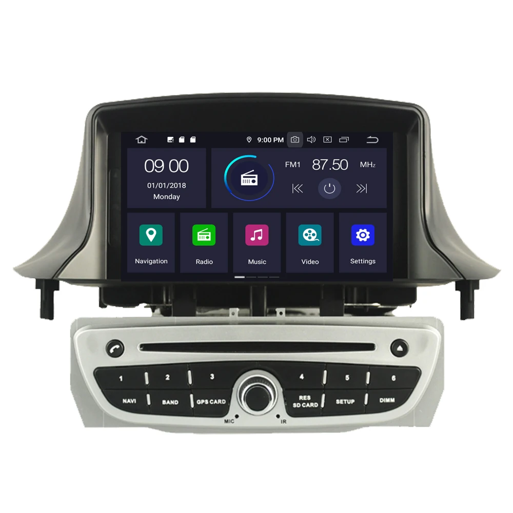 Автомобильный мультимедийный плеер RoverOne для Renault Megane III 3 Fluence Android 10 Восьмиядерный