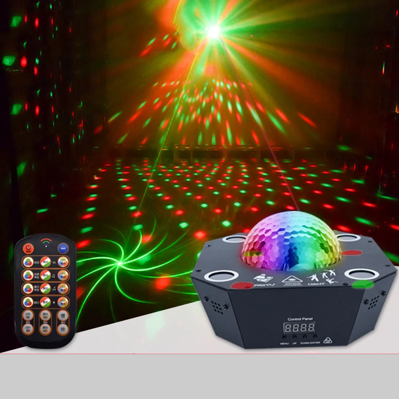 Emissor de Luz Luzes do Palco Jogador com Controle Diodo Discoteca Ativado Girando Remoto 7 Cores Rgb Digital Cristal Disco Bola Mágica Som