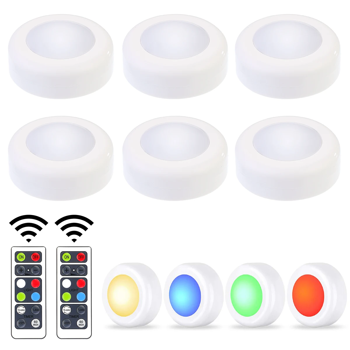 16 цветов 3 режима светодиодные светильники для освещения шкафа с пультом