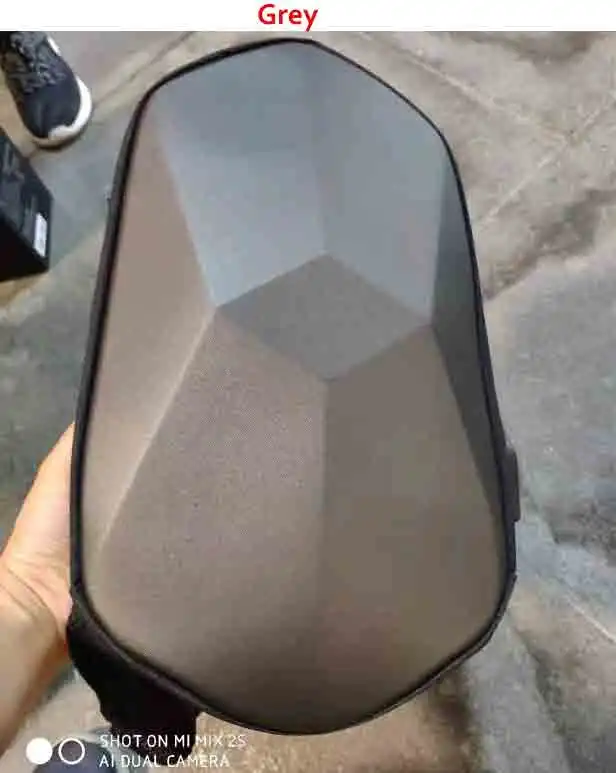 grey Xiaomi mijia BEABORN polyhedron PU Backpack Bag Waterproof Colorful Leisure Sports Chest Pack Bags For Mens Women Travel Camping - Цвет: grey