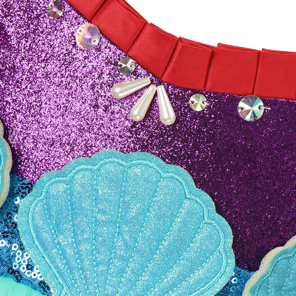 Платье принцессы для маленьких девочек косплей-костюм маленькой Русалочки на