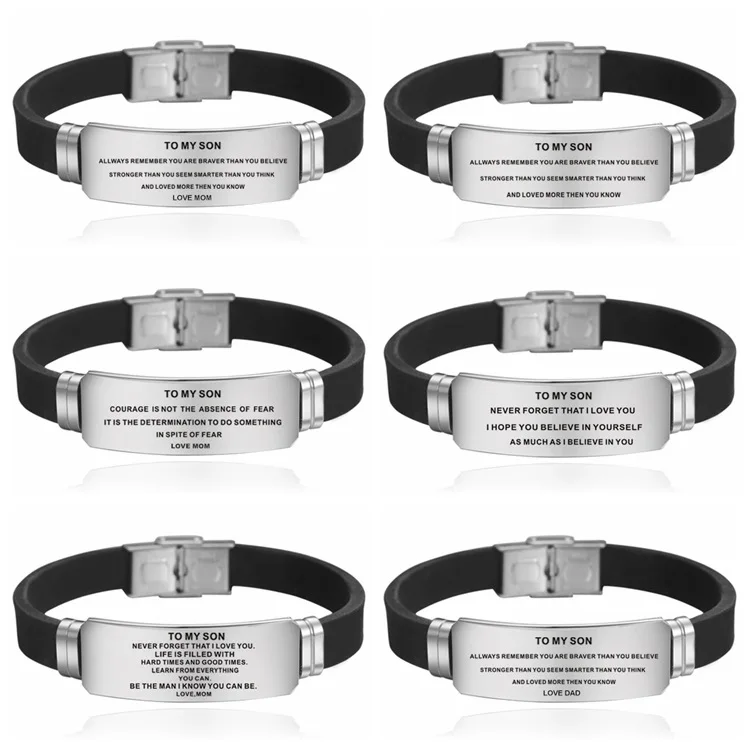 Мужской браслет для моего сына никогда не забывайте что я люблю тебя от мамы папы