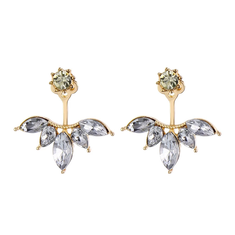 ALIUTOM/корейские стильные и Серебристые серьги с кристаллами модные женские