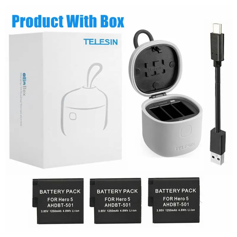 K Package USB 3,0 кард-ридер и аккумулятор и 3 порта зарядное устройство+ 3 шт 1250 мАч батарея для GoPro Hero 5 6 Hero 7 8 черный аксессуар - Цвет: K Package