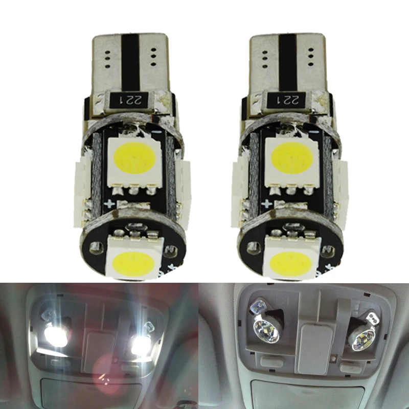 10x T10 LED Canbus автомобильный внутренний свет 5 smd 6000K Клиренс клиновидный боковые