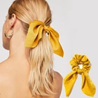 12 Цветов атласная резинка для Для женщин женские аксессуары для волос для девочек с заячьими ушками резинки для волос милые резинка для волос резинки для волос 2020