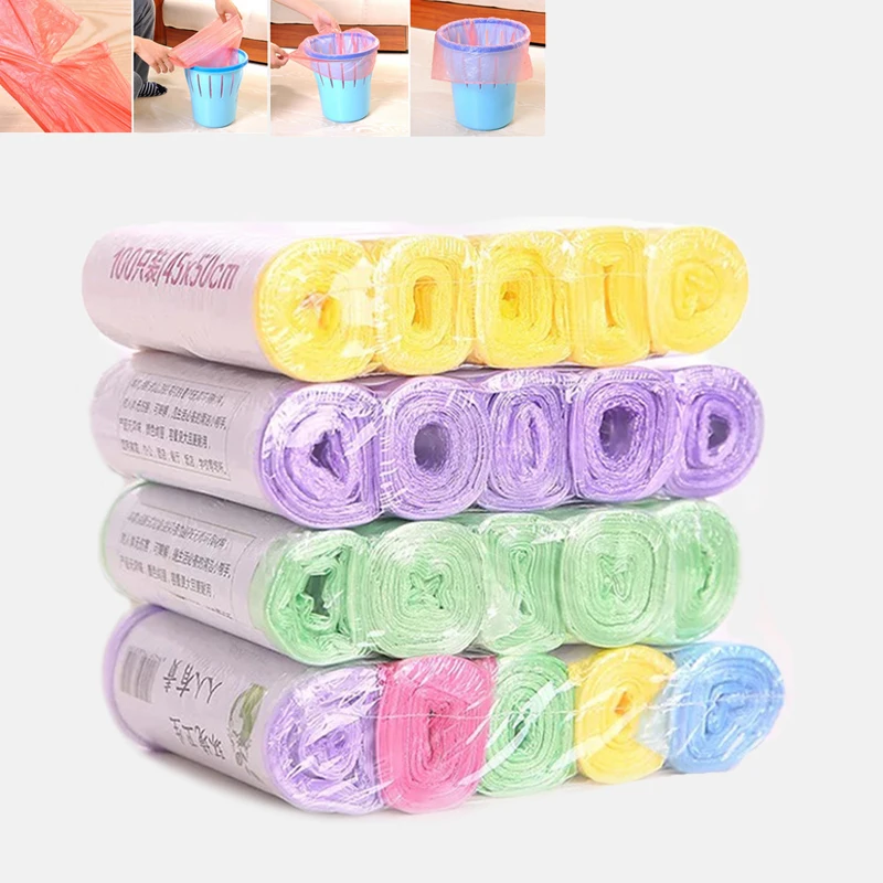 

100pcs Convenient Kitchen Garbage Bag Thickened Breakpoint Garbage Bags Storage Bag For Home Waste Tra Trash Bag