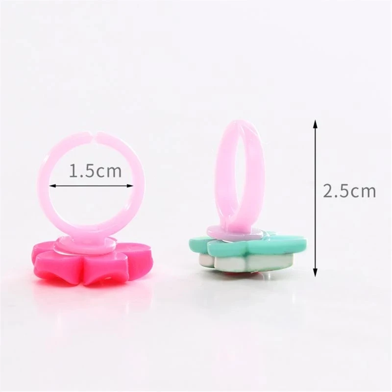 

50pc/set Love Cute Sweet Kids Rings Design Flower Animal For Children ewelry Fashion Multicolor Ring Girls Gifts Princess