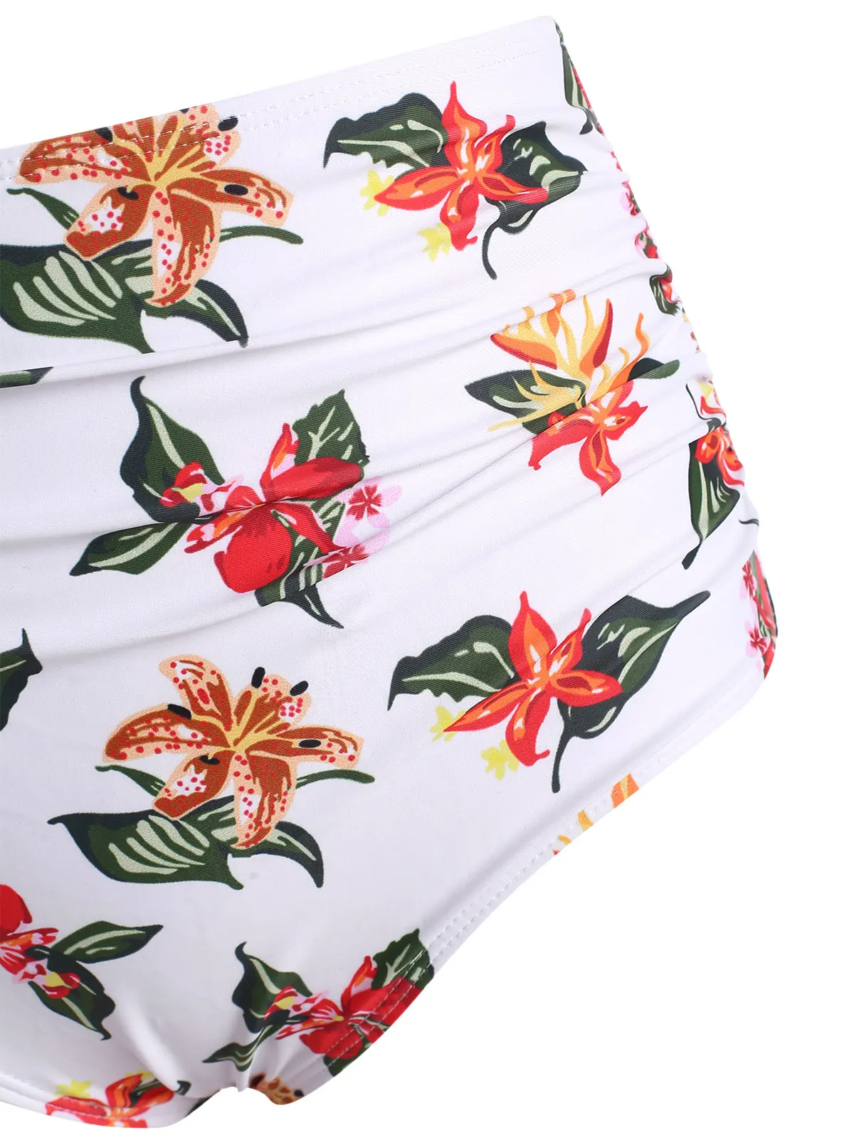 

2021 Sexy Swimwear Bikinis Sets Criss Cross Floral Printed Tummy Control High Waist Two Piece Swimsuits Pool Party Beach Wear