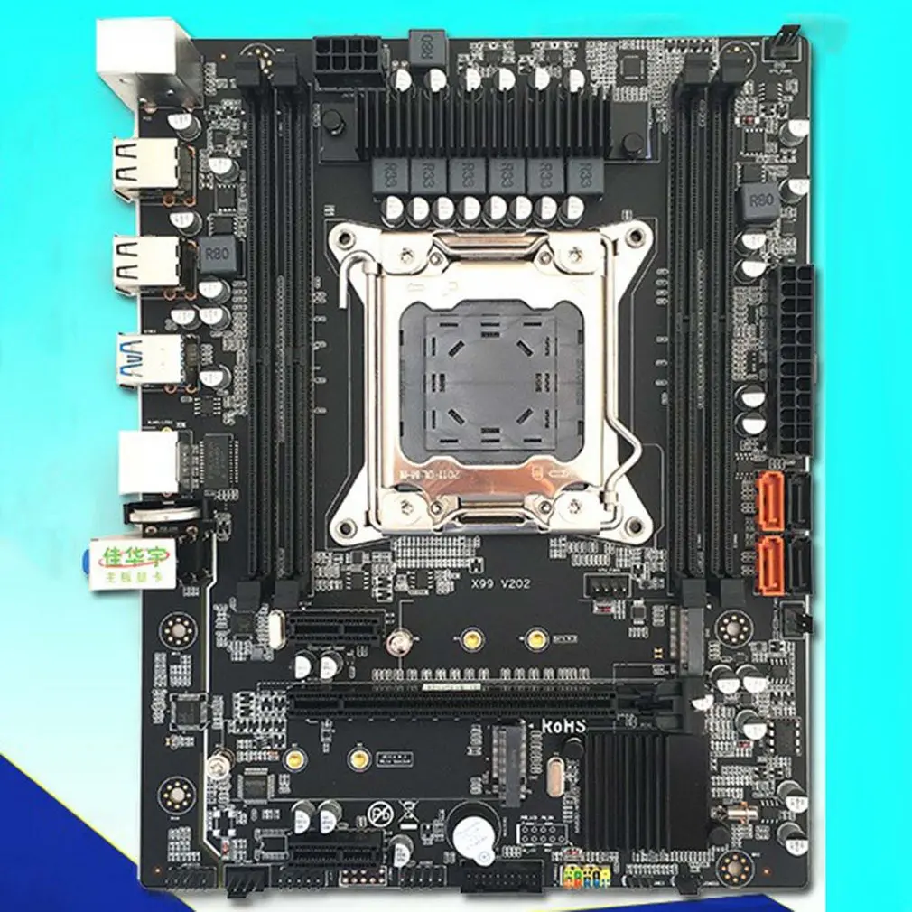 x99 computer mainboard ddr4 memory slot lga2011 3 pin supports e5 cpu dual m 2 small board v3 v4 m graphics card free global shipping