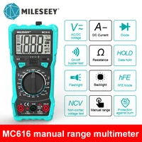 mileseey ncv multimeter digital clamp 1000 counts error alarm voltage capacitance ohm diode multimetro auto range multimeter