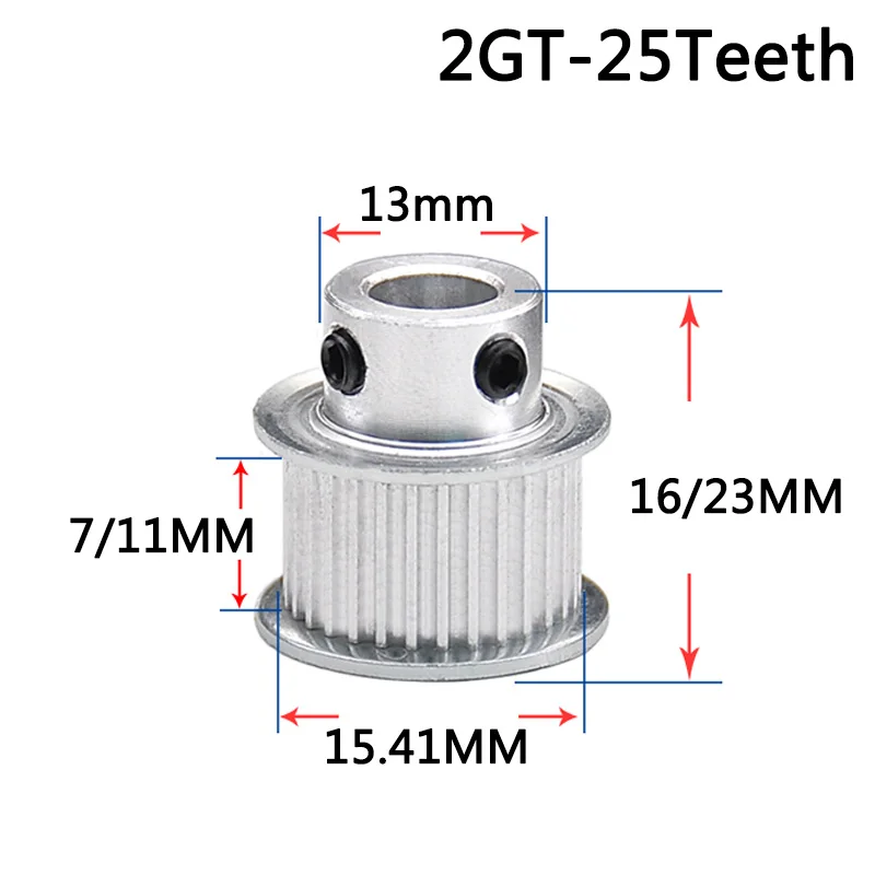 GT2 25 зубов 3D принтеры Запчасти Принтер шкив Диаметр 4/5/6/6 35/78 мм 2GT зубчатый