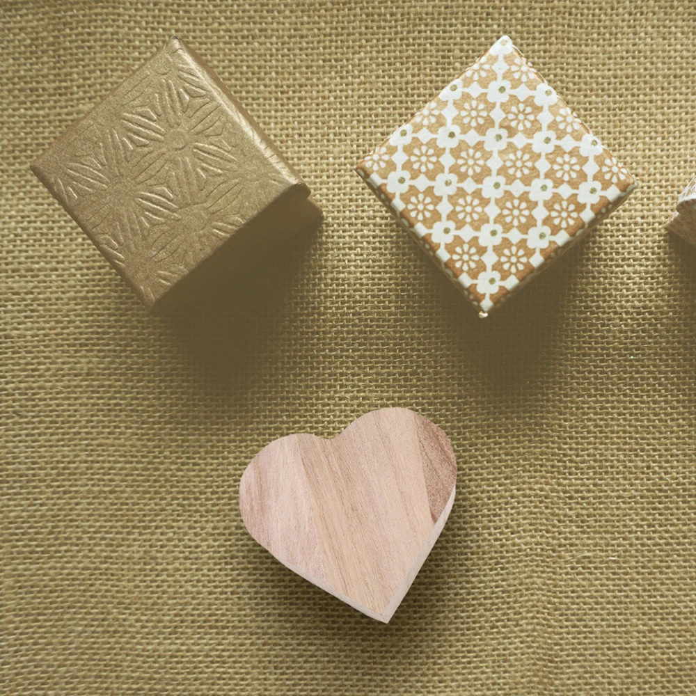 

4Pcs Wood Jewelry Boxes Heart Shape Gift Storage Boxes for Valentine's Day