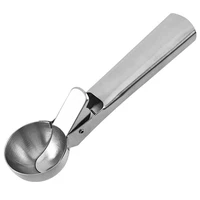 1 piece stainless steel ice cream spoon home jelly yogurt spring handle scoop kitchen mashed potatoes spoon ice cream tools