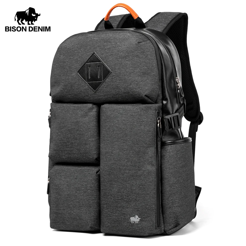 Большой Вместительный рюкзак BISON DENIM для мужчин и женщин многофункциональная