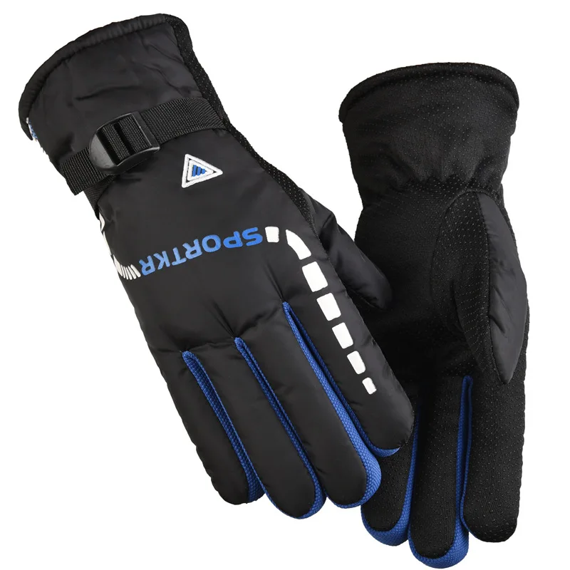 

Winter Gloves Warm Men's Plus Velvet Padded Gloves Sports Skiing Cold-Resistant Outdoor Cycling Gloves Color shipped randomly