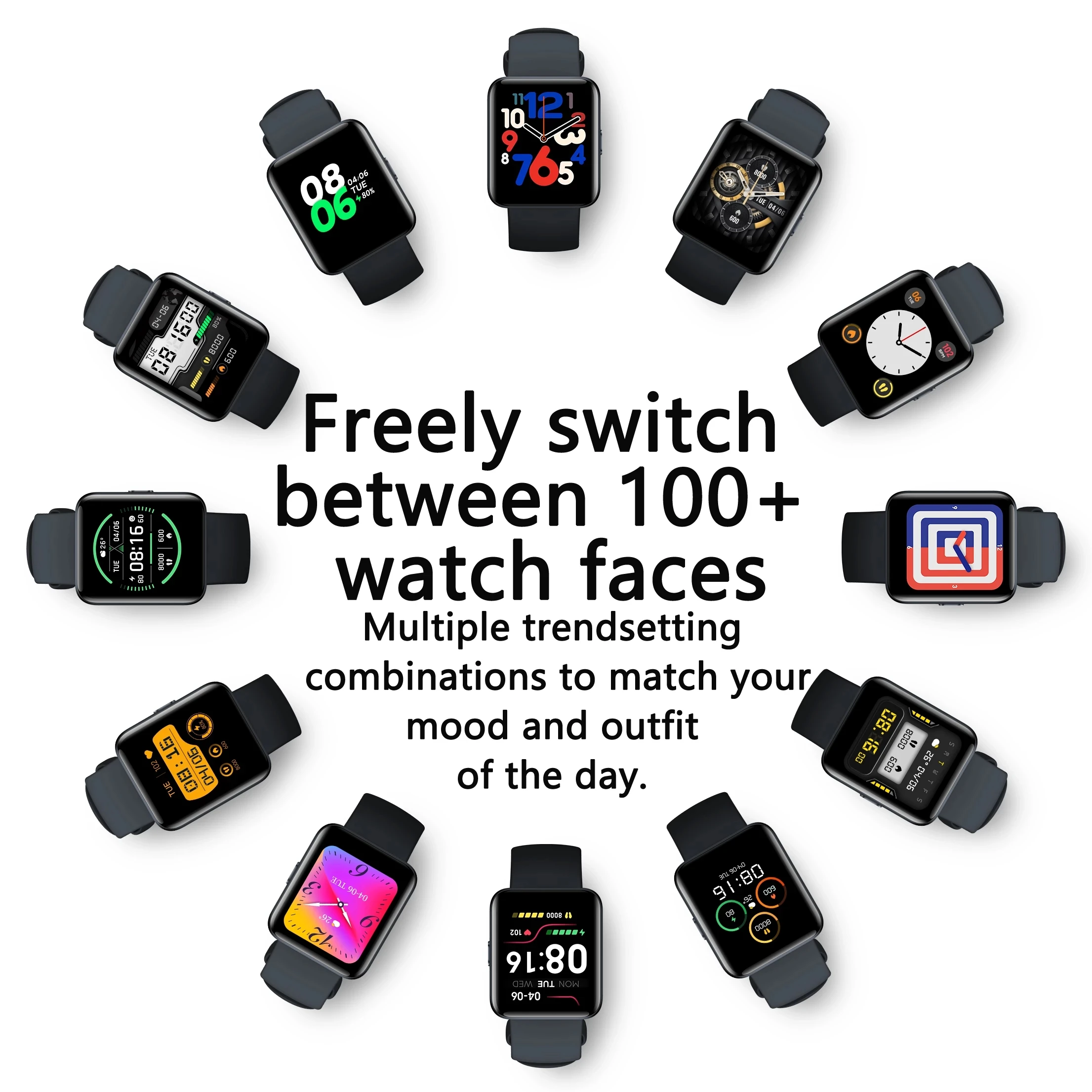 Умные часы Xiaomi mi Redmi Watch 2 lite умные Bluetooth Mi Band 1 55 дюйма HD GPS спортивный браслет с
