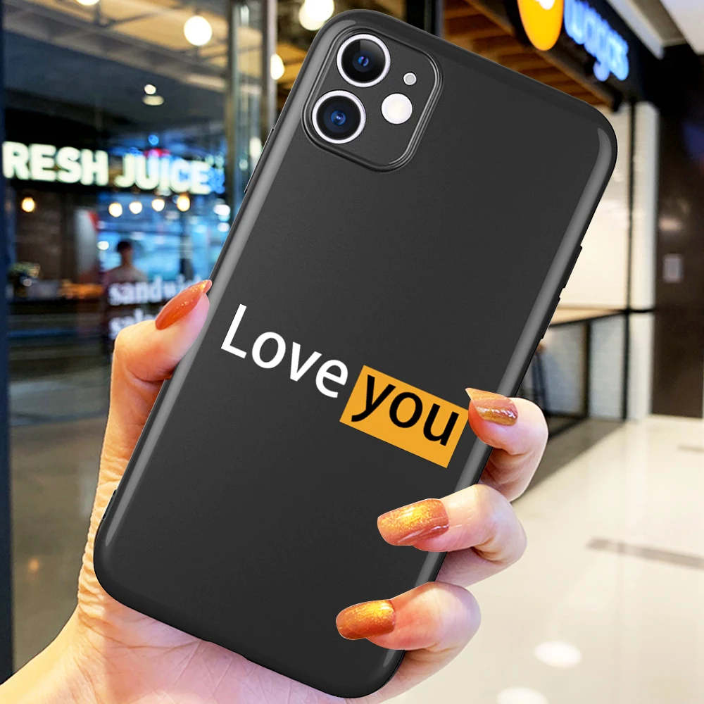 

Couple True Love Love You Letters Funny for iPhone 12 Pro Max 5 6 6S 7 8 SE 2020 Plus X XS XR 11 Pro Max Phone case funda soft