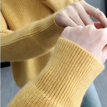 

Semi turtleneck women's autumn and winter new women's wear Korean loose bottomed sweater thickening trend Pullovers