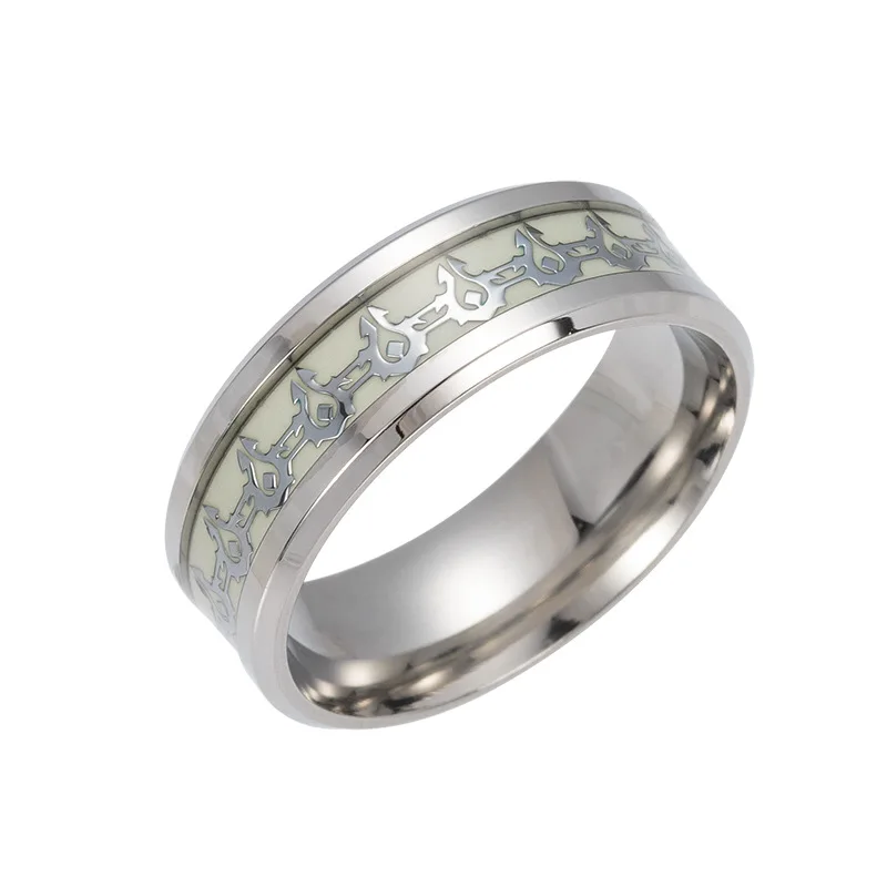 Кольцо из нержавеющей стали с этническим рисунком Warcraft 2020 светящиеся кольца для