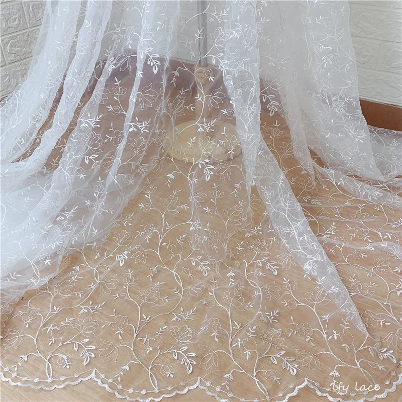 Новейшее легкое и мягкое платье из органзы стильное белое свадебное с вышивкой