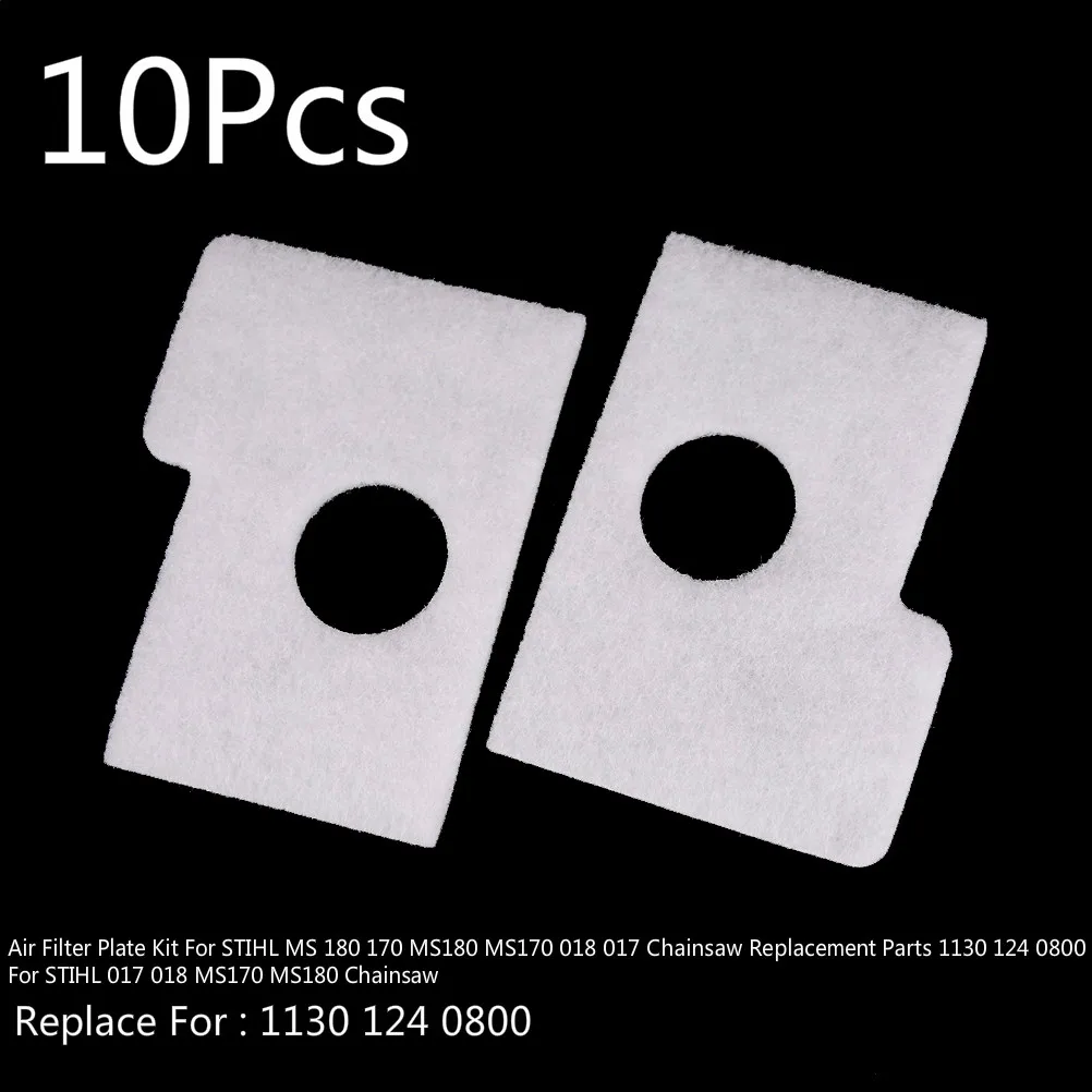 10 шт. воздушный фильтр пластина комплект триммер Запчасти для STIHL MS 180 170 MS180 MS170 018