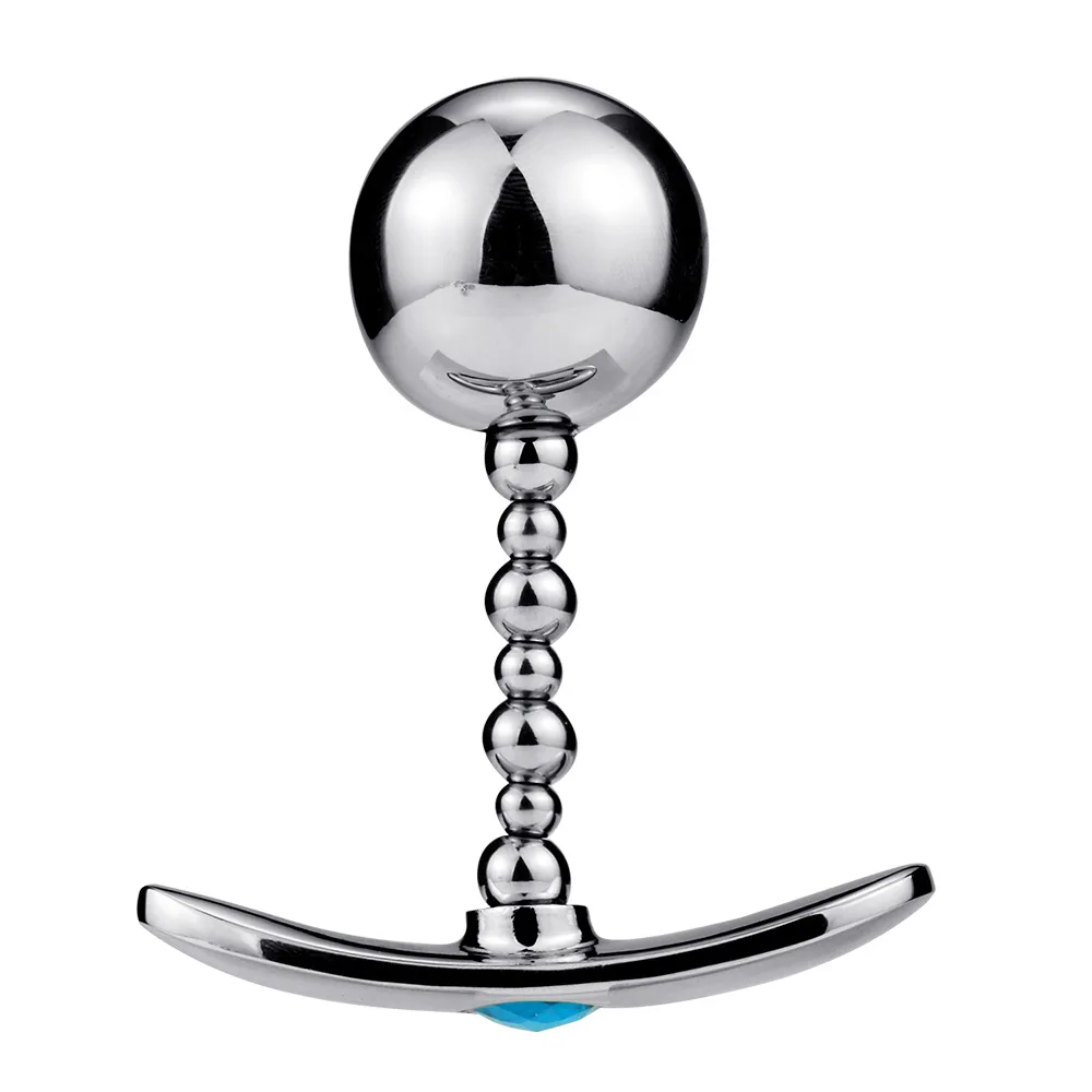 Металлическая Анальная пробка с металлическими бусинами игровая ручка из