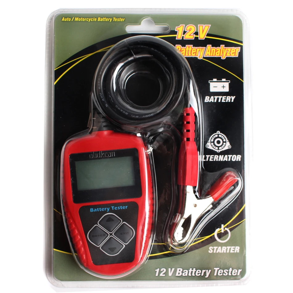 Цифровой анализатор автомобильных аккумуляторов, 12 В, 100-2000cca Цифровой анализатор автомобильных аккумуляторов, 12 В, 100-2000cca