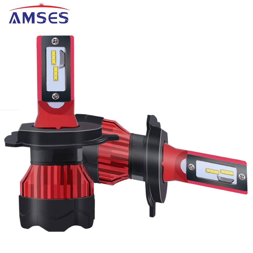 Amses H4 H7 H1 для автомобильных фар 72 Вт 6500K 16000LM H8 H11 H9 9005 9006 HB3 HB4 H3 Светодиодные